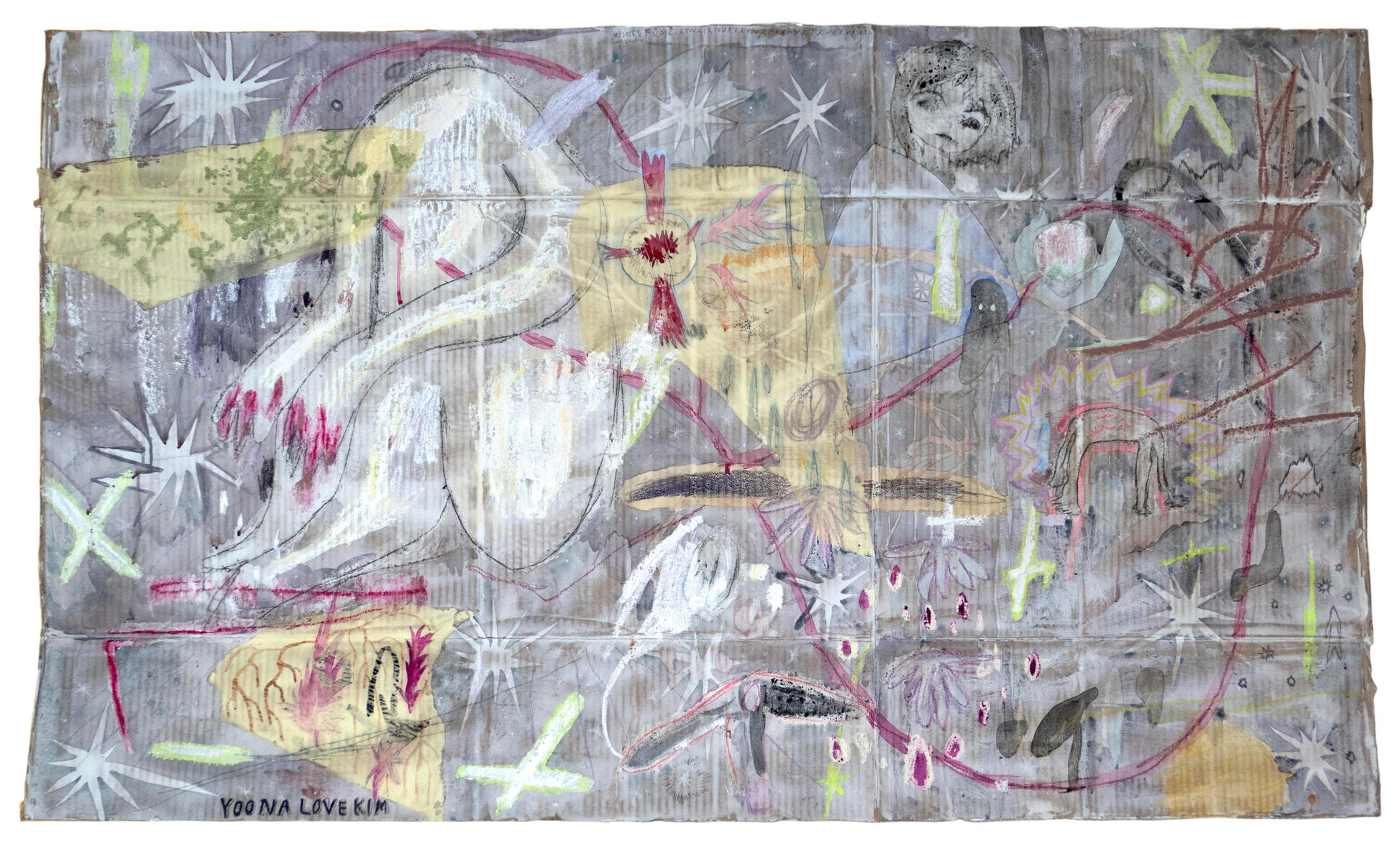 🌟 Solitude Loneliness, Mixed media on cardboard, 2020